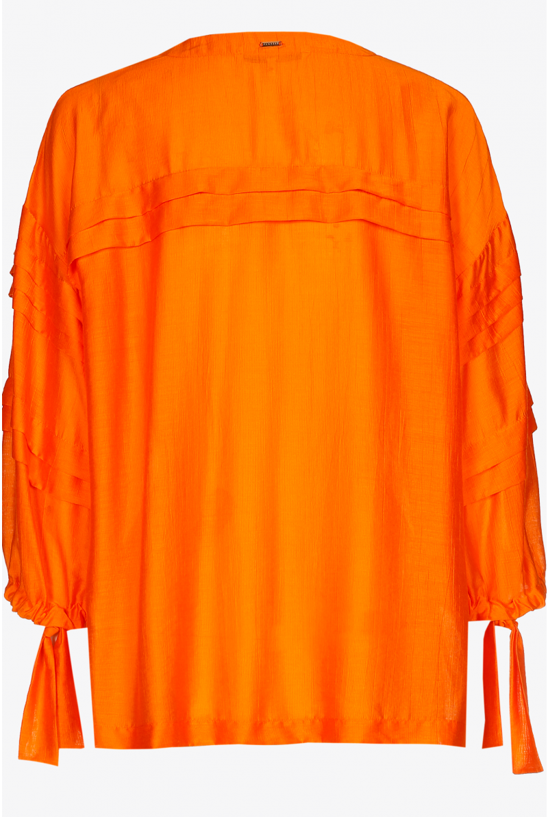 Blouse with satin sheen