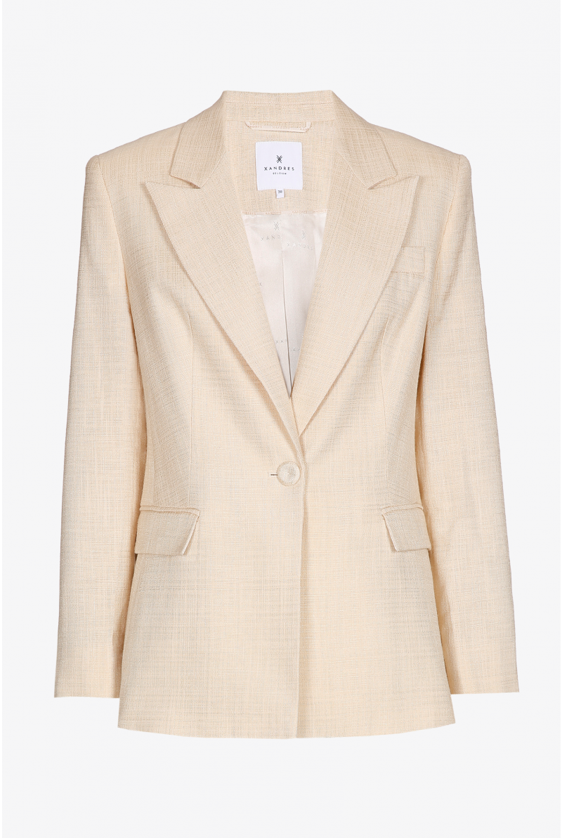 Blazer with delicate textured fabric