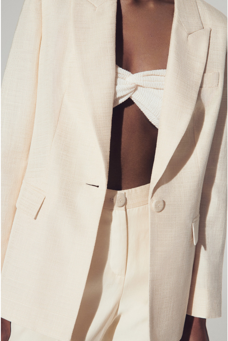 Blazer with delicate textured fabric