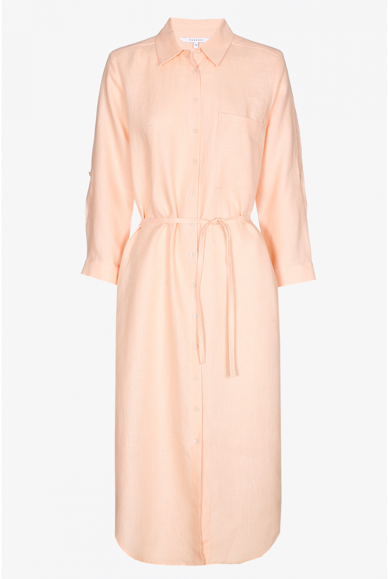 Linen shirt dress