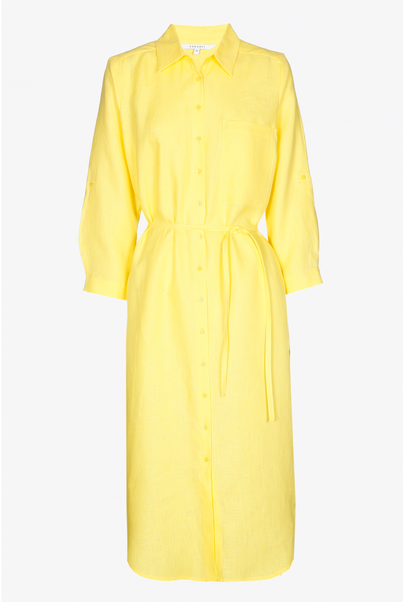 Linen shirt dress