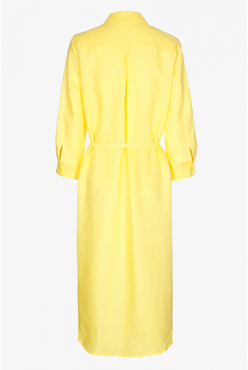 Linen shirt dress