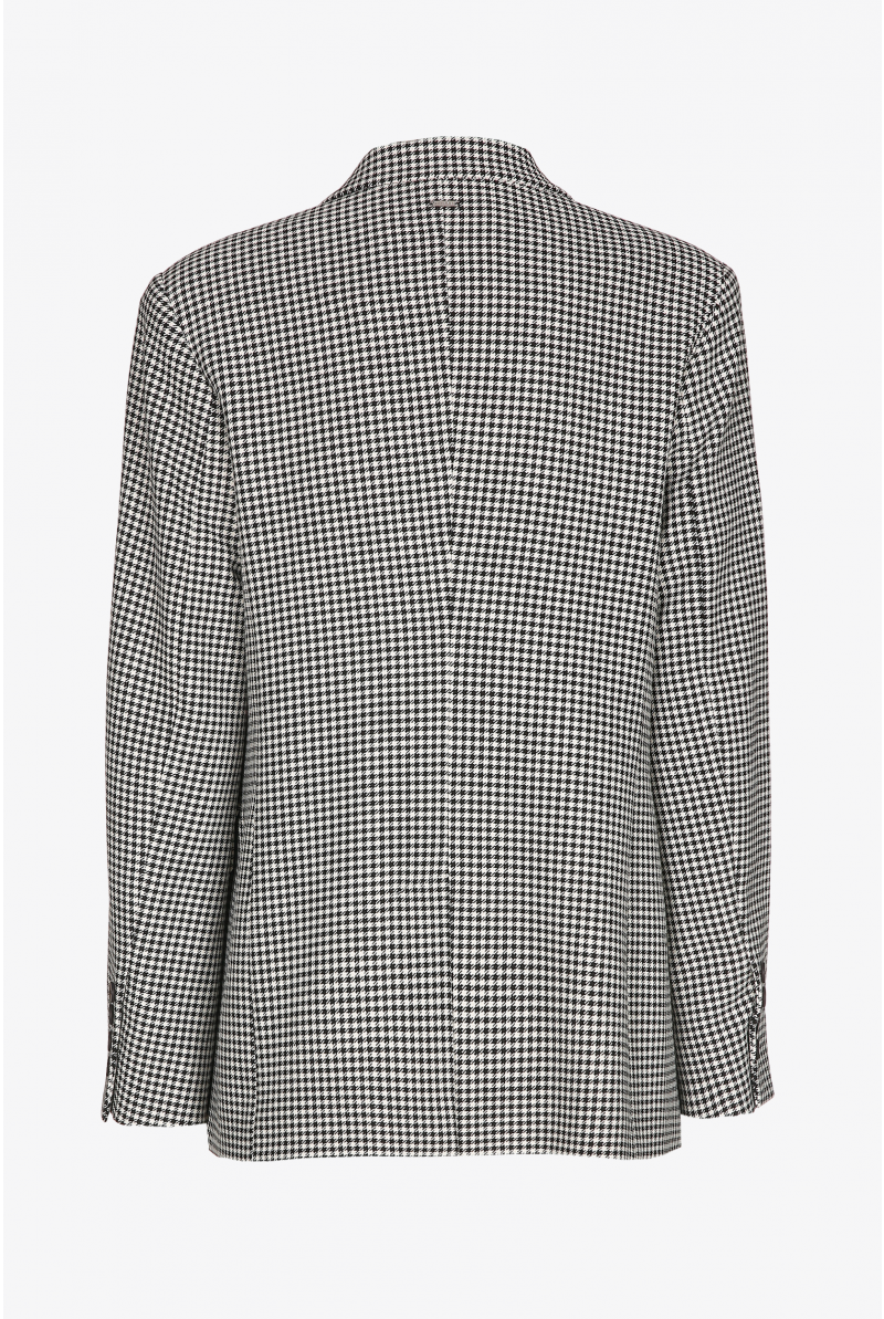 Blazer mit Hahnentrittmuster