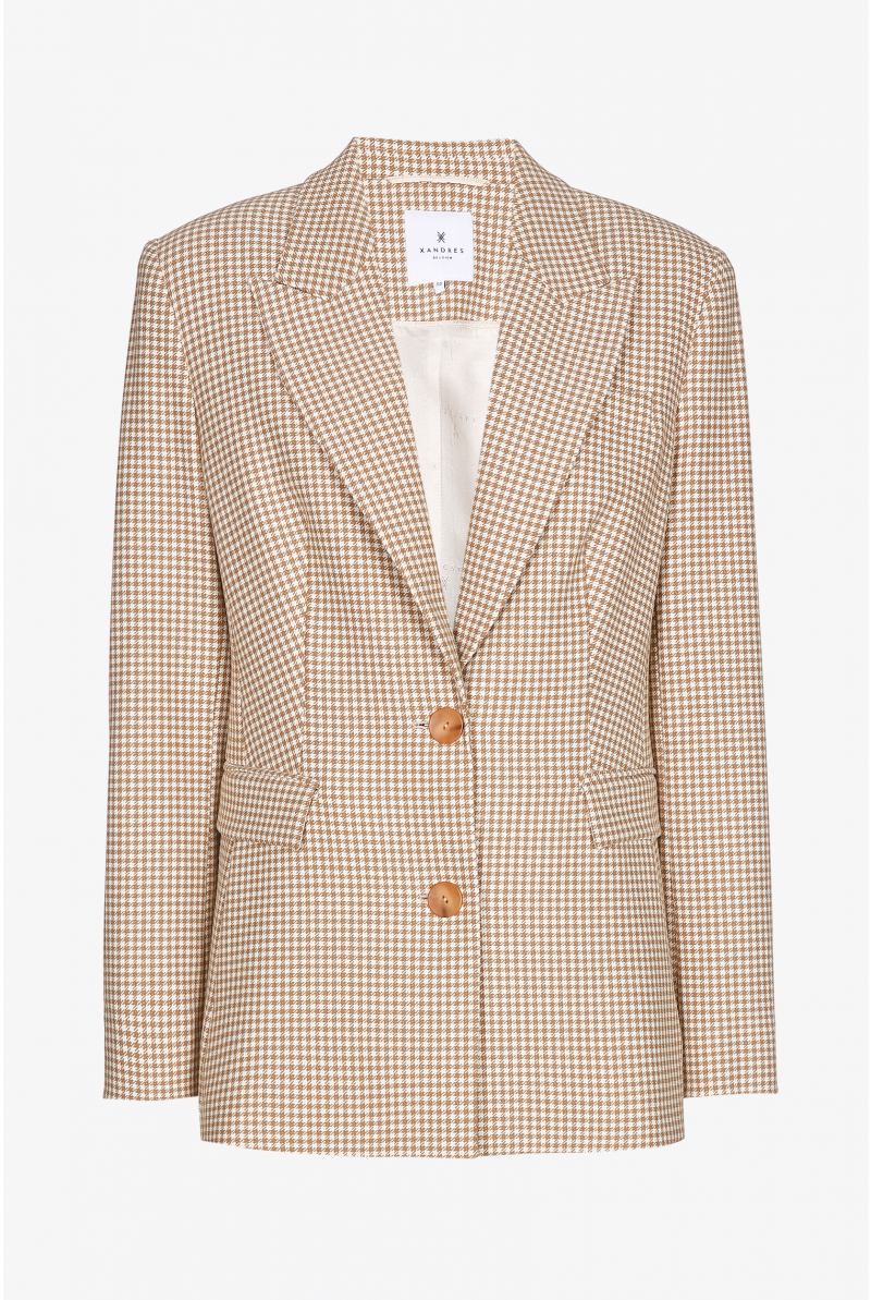 Blazer with houndstooth print