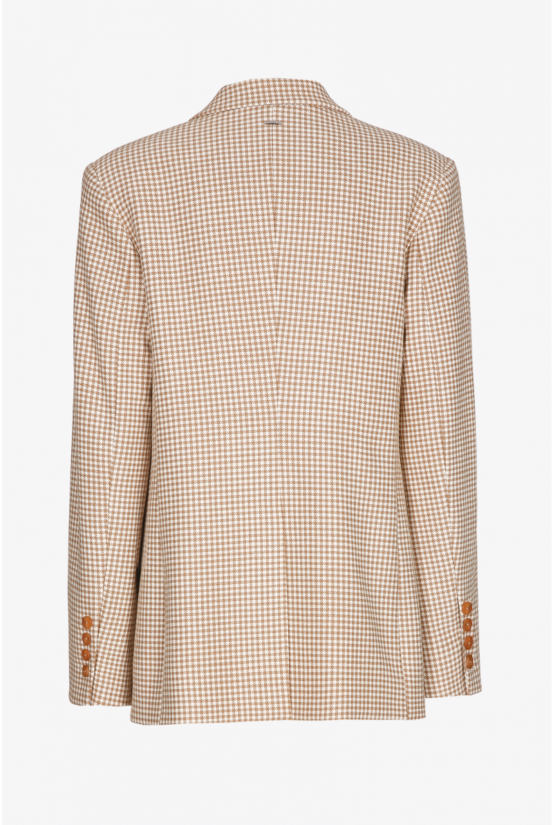 Blazer with houndstooth print