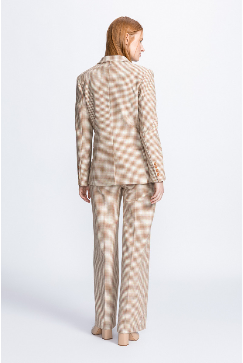 Blazer with houndstooth print