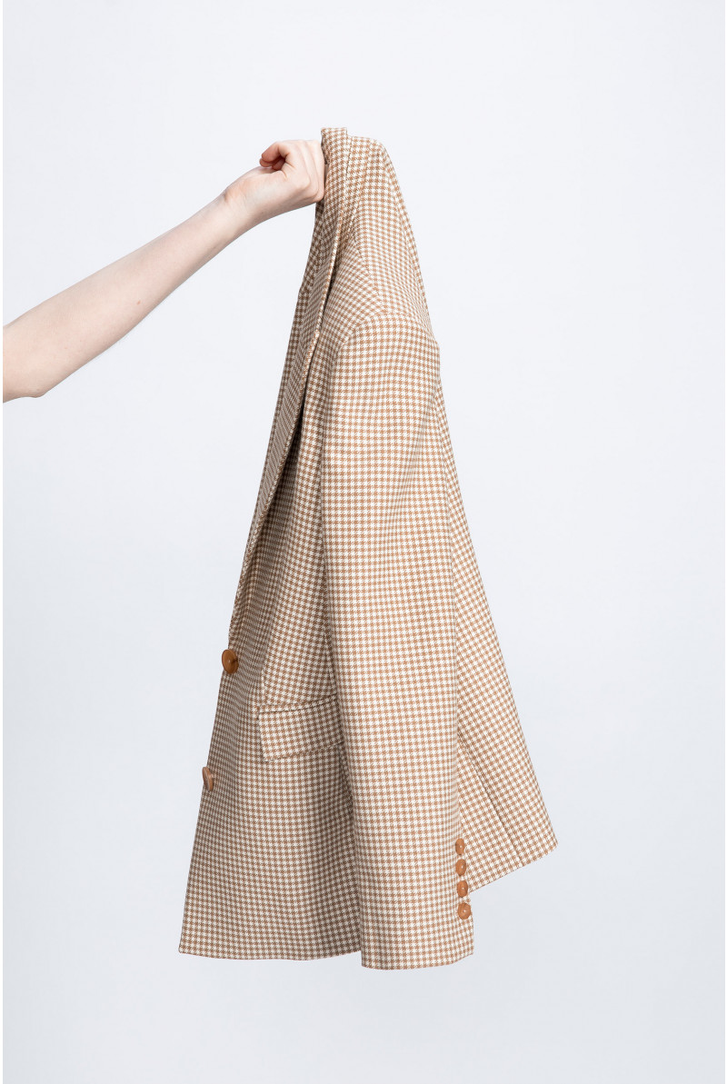Blazer with houndstooth print