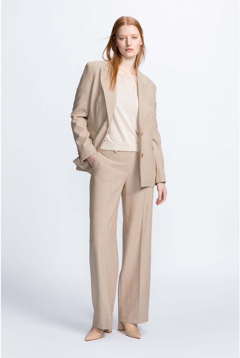 Blazer with houndstooth print