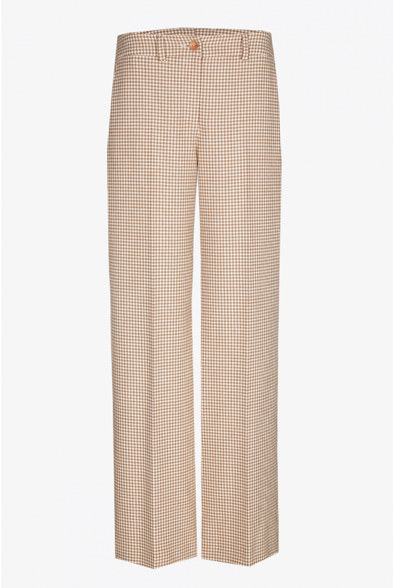 Pantalon habillé à motif pied-de-poule