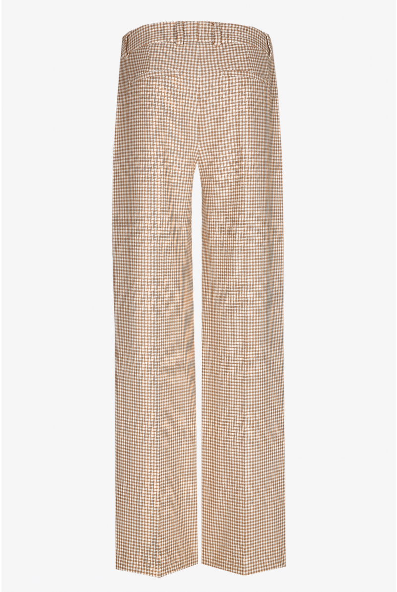 Pantalon habillé à motif pied-de-poule
