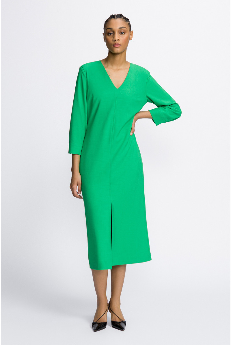 Robe midi à encolure en V