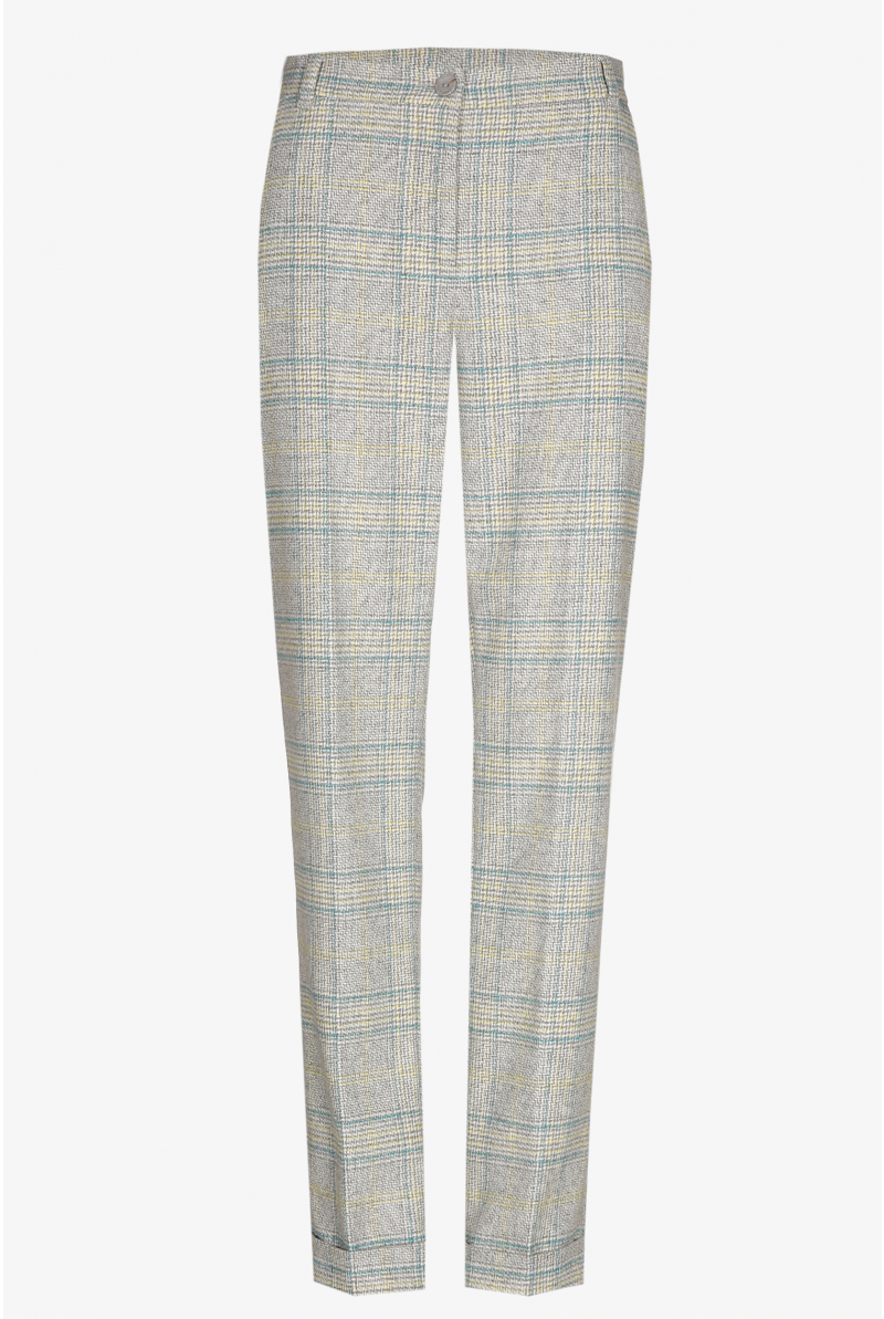 Pantalon à carreaux à jambes étroites