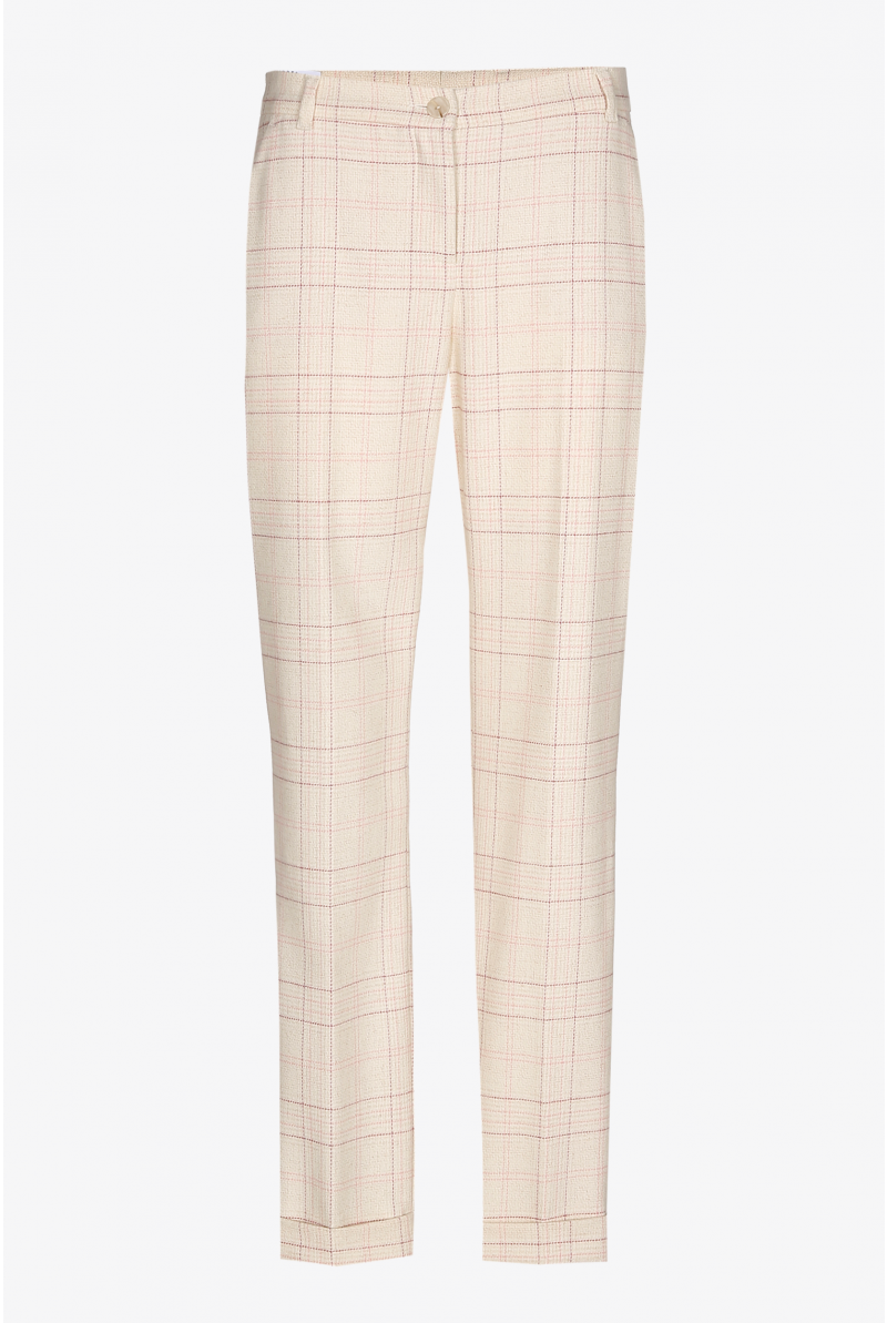 Pantalon à carreaux à jambes étroites
