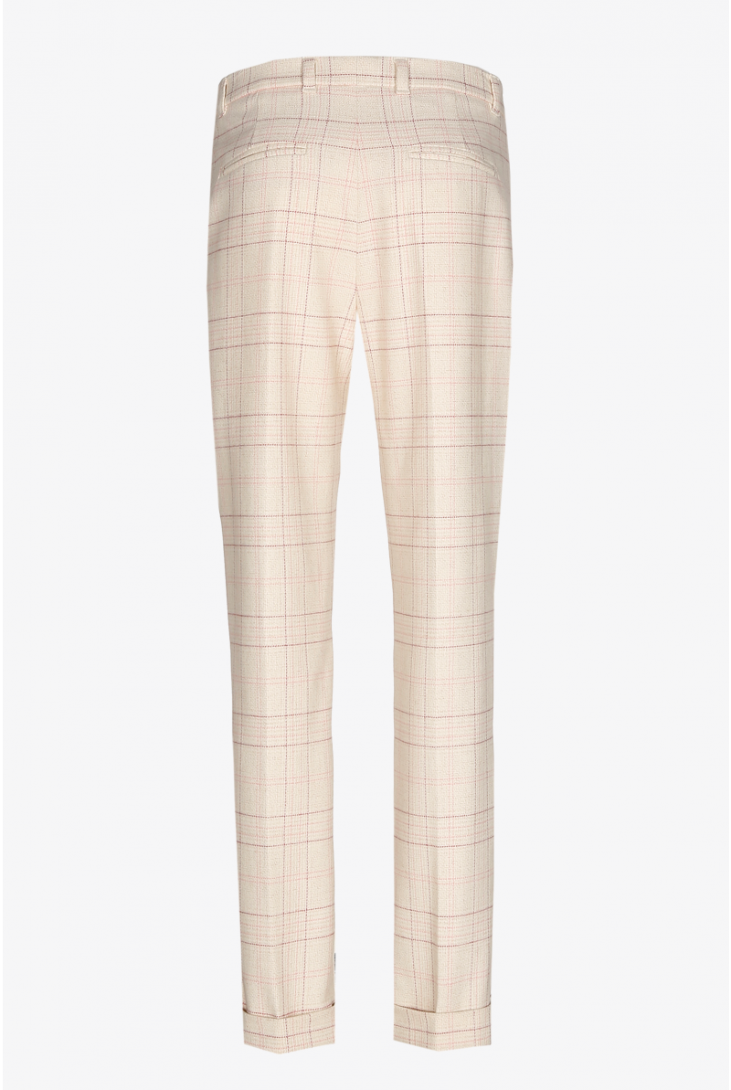 Pantalon à carreaux à jambes étroites