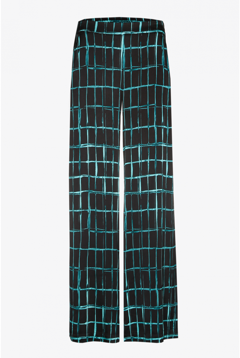 Pantalon large à motif
