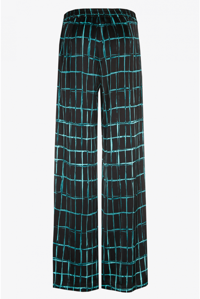 Pantalon large à motif