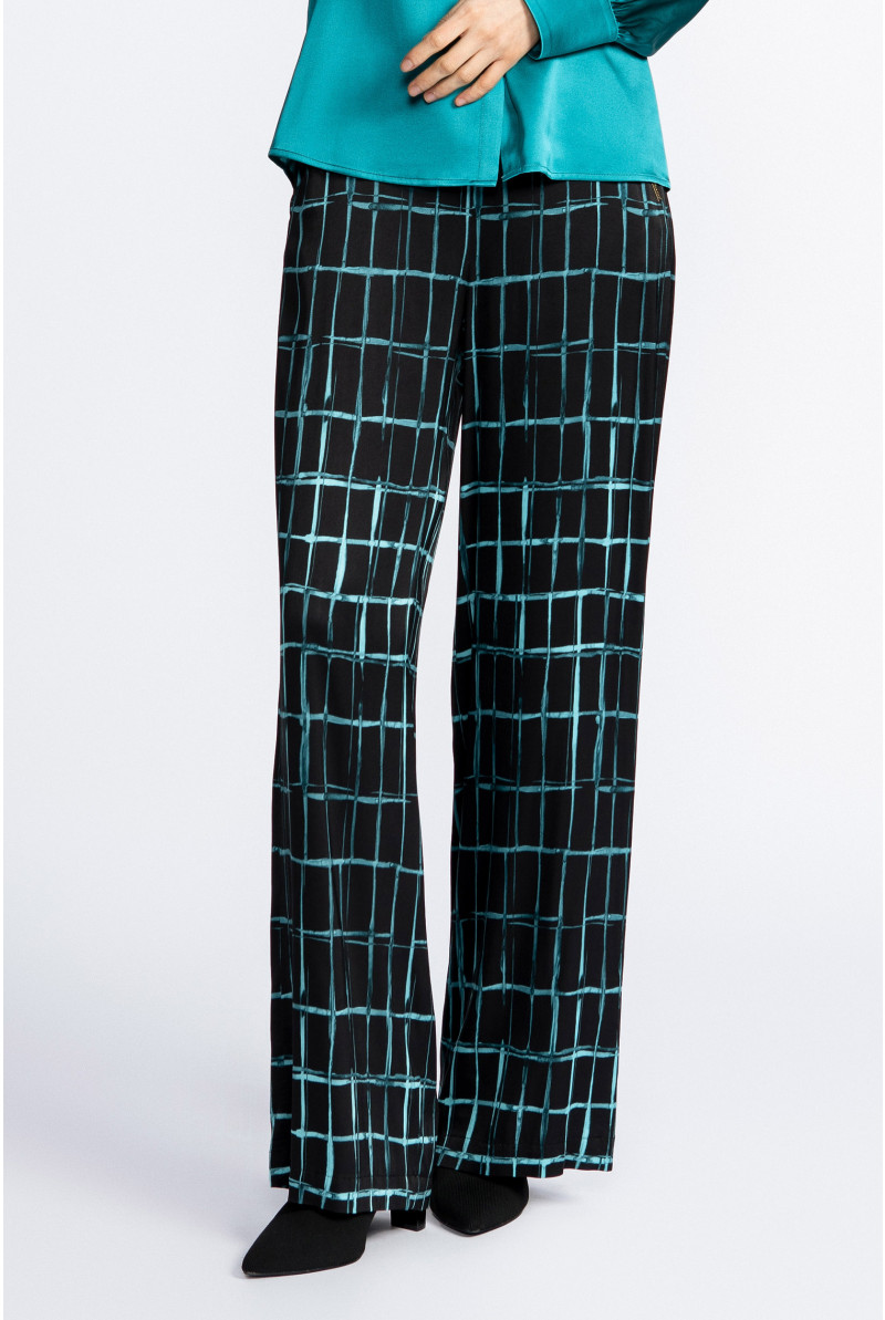 Pantalon large à motif
