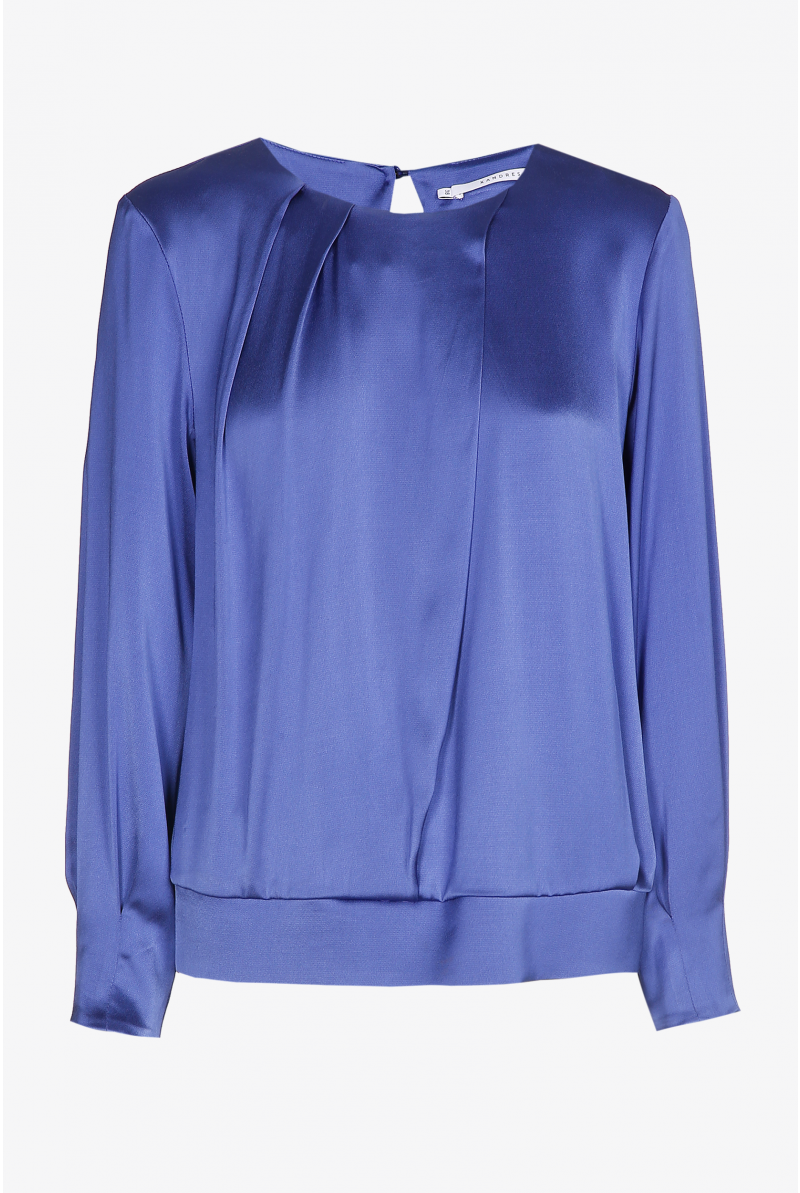 Bluse in glänzender Satinoptik