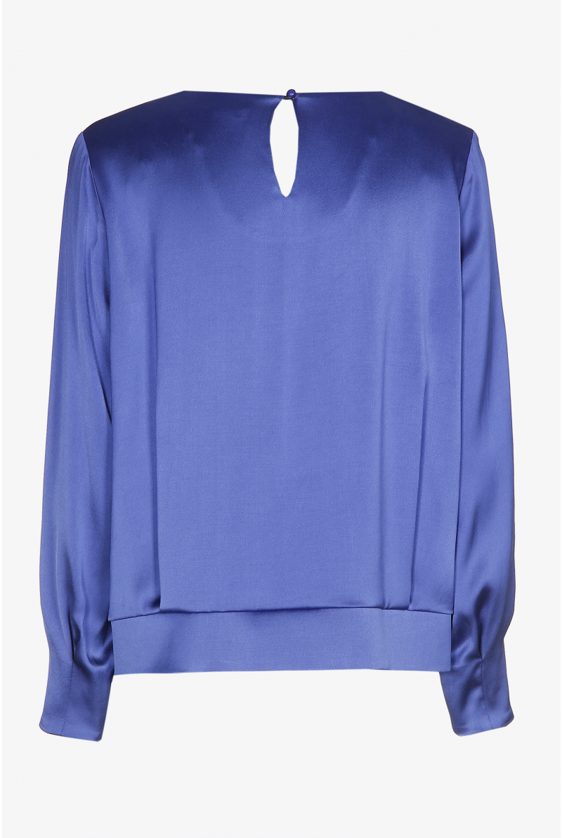 Bluse in glänzender Satinoptik