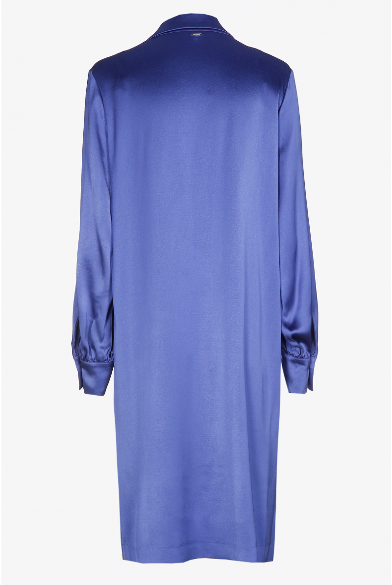 Blusenkleid in glänzender Satinoptik