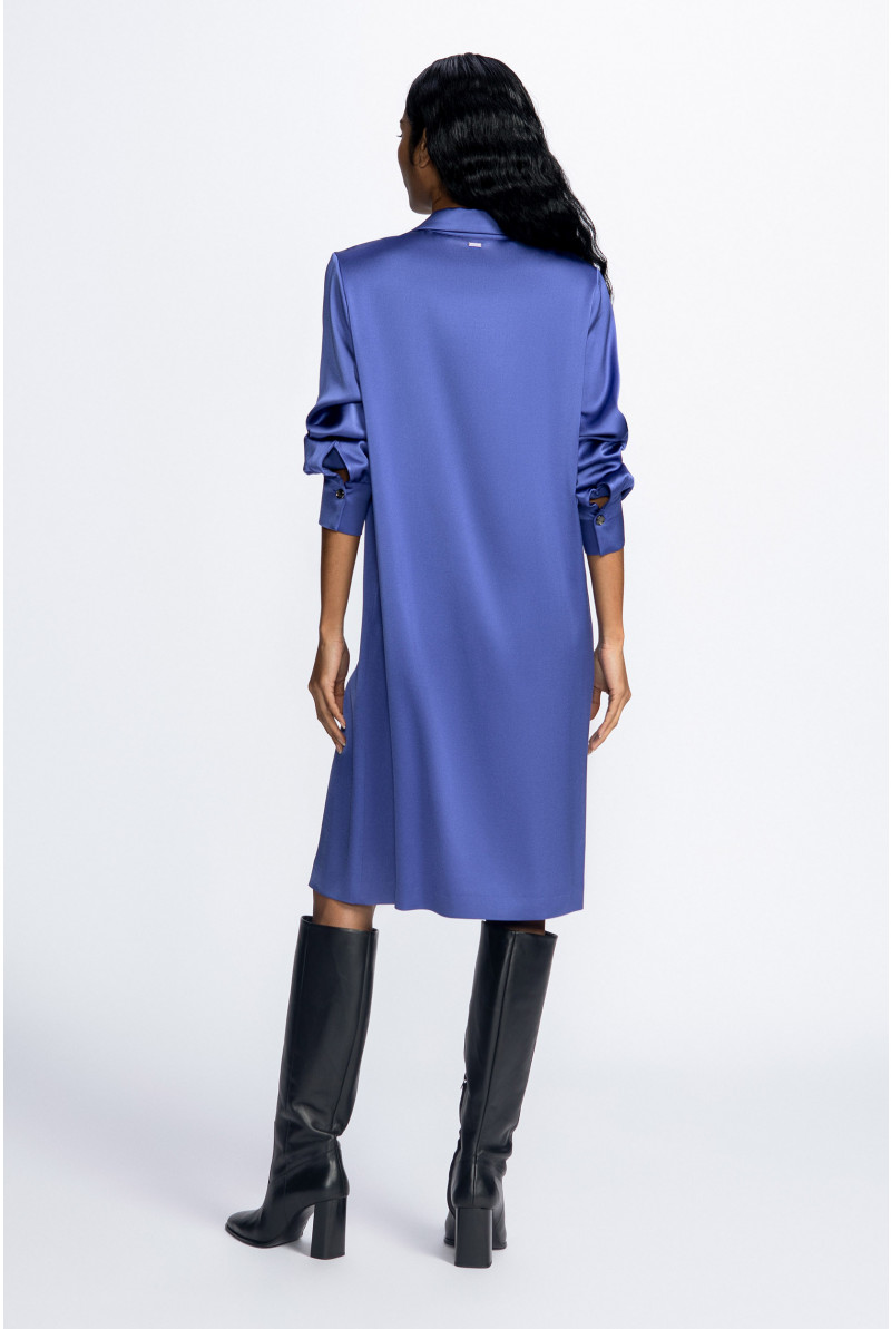 Blusenkleid in glänzender Satinoptik
