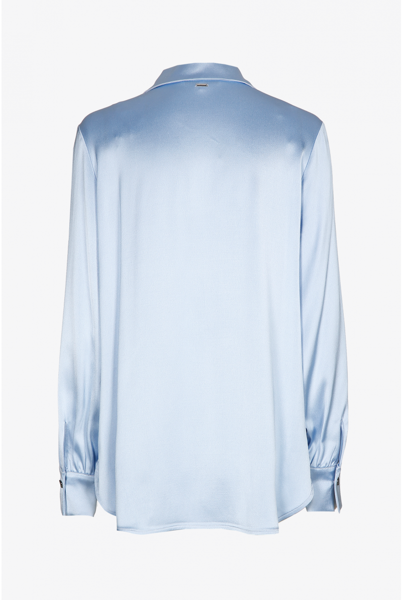 Bluse in glänzender Satinoptik