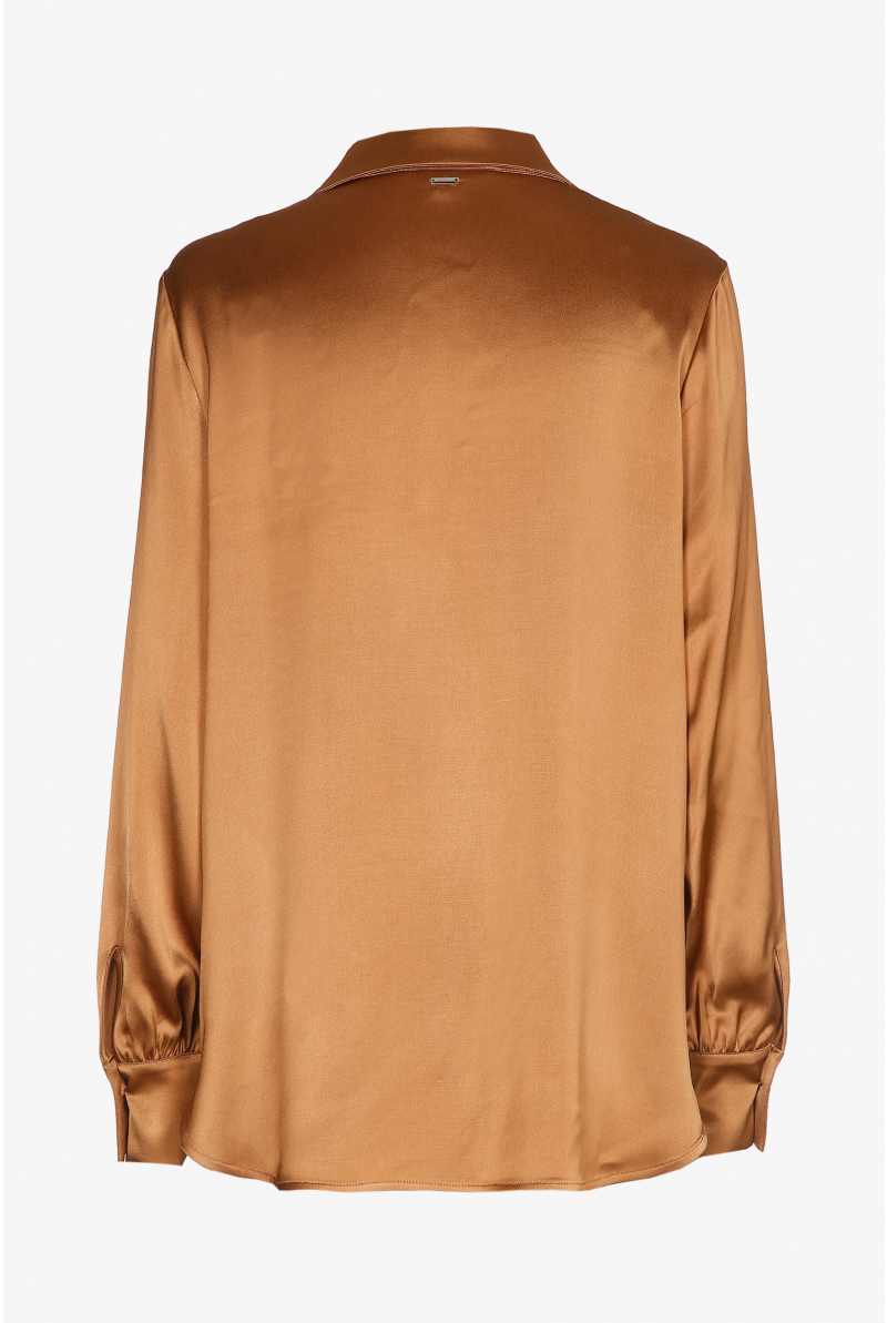 Bluse in glänzender Satinoptik