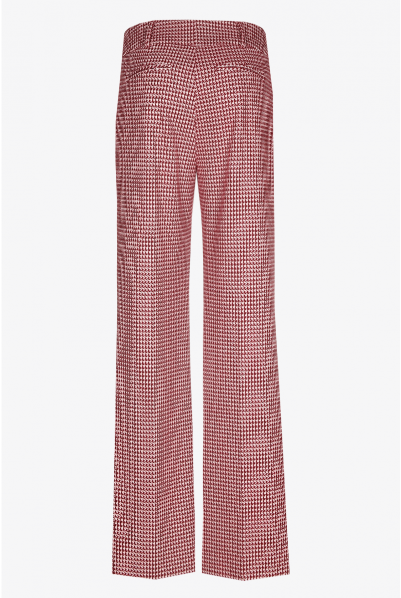 Pantalon à motif pied-de-poule