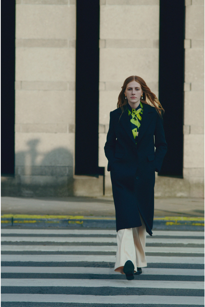 Long smart twill coat