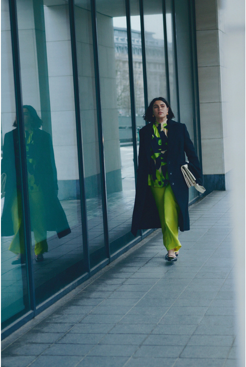 Long smart twill coat