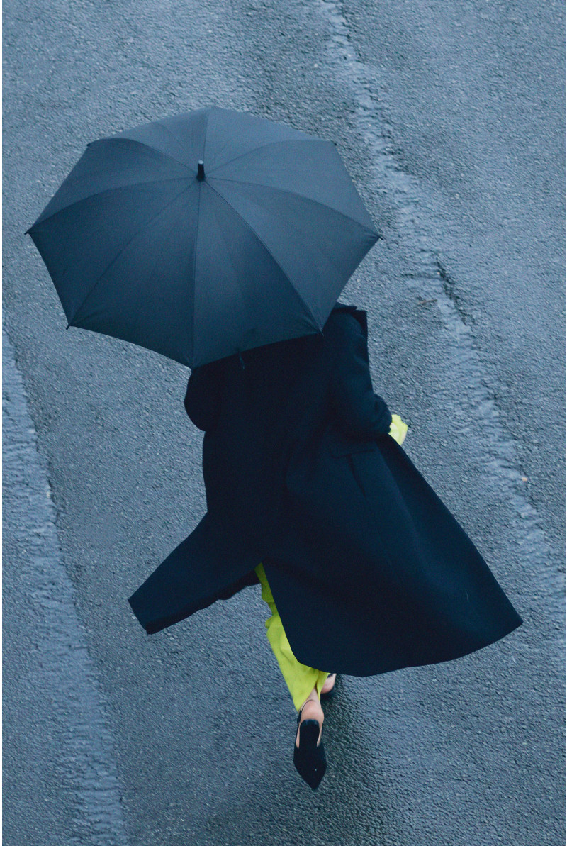 Long smart twill coat