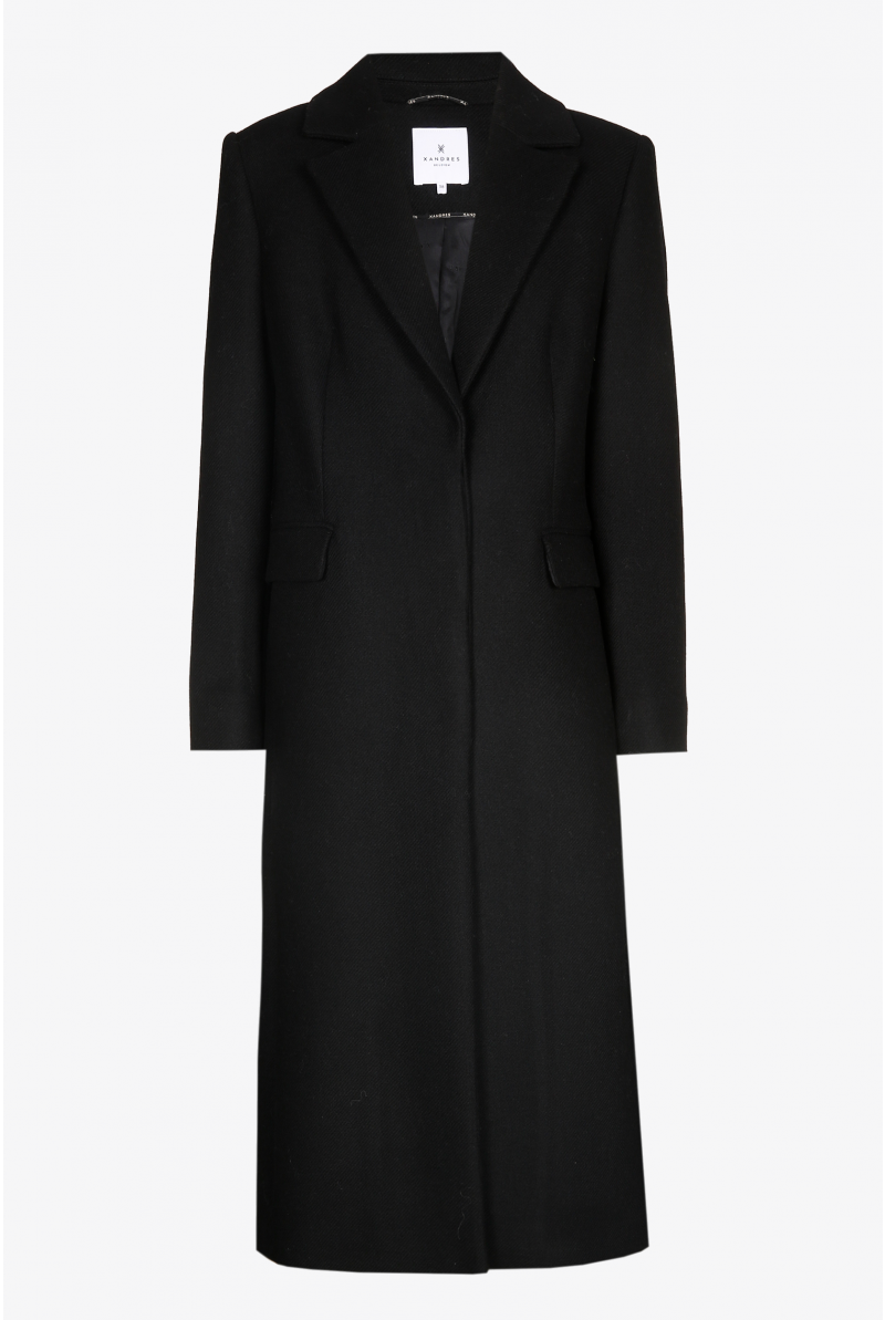 Long smart twill coat
