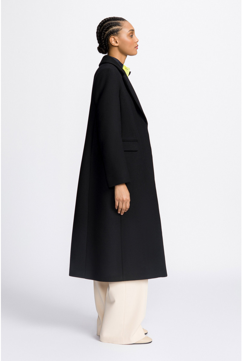 Long smart twill coat