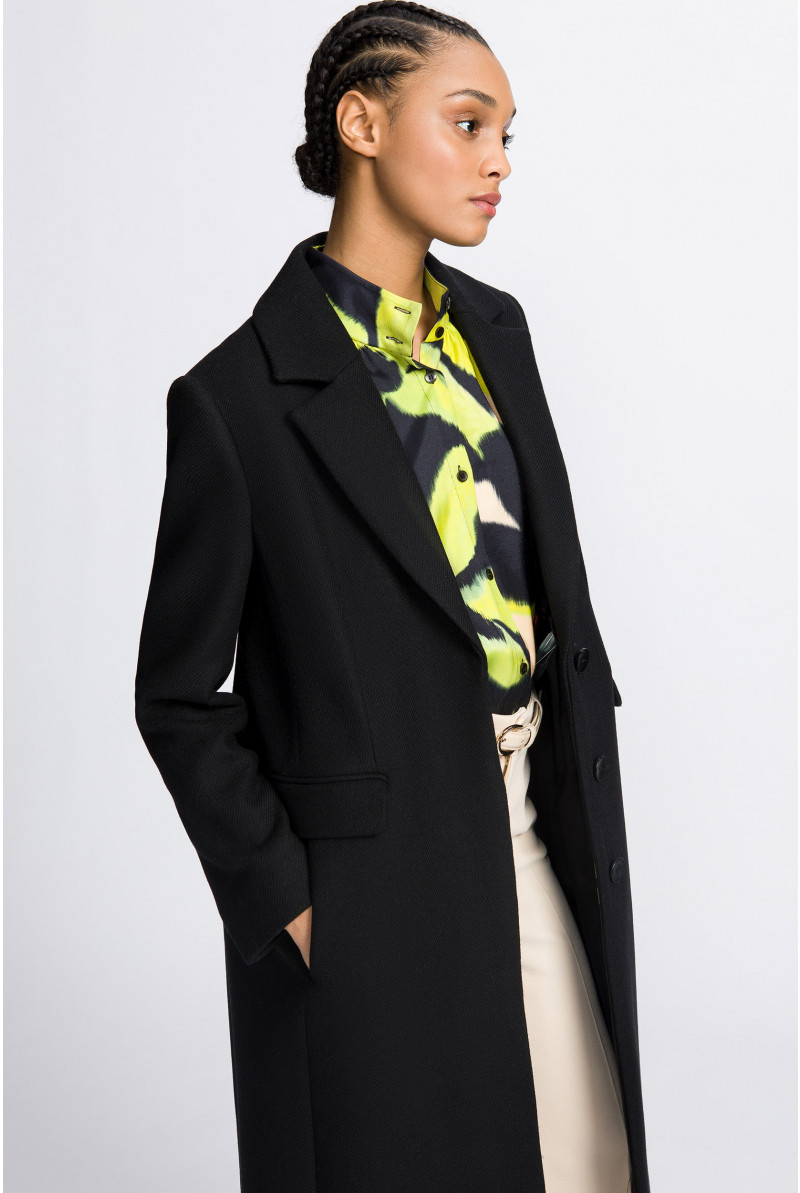 Long smart twill coat