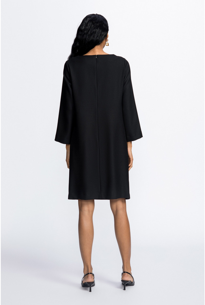 Asymmetrical dress with slit