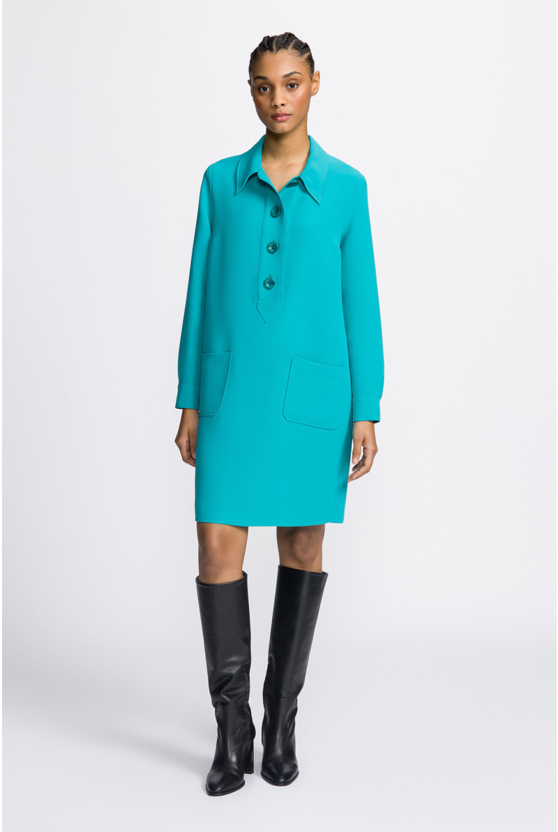 Blusenkleid mit Taschen aus Twill