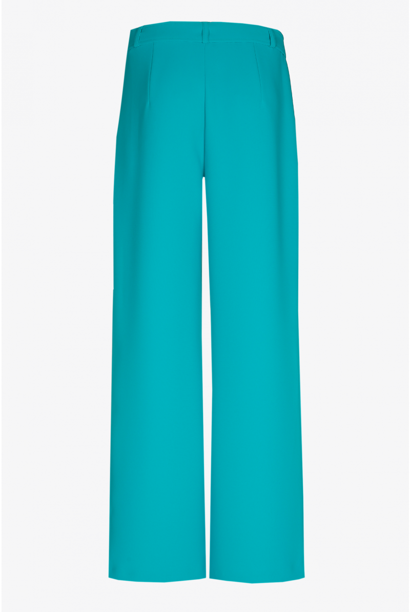 Twillhose mit Stoffgürtel in der Taille