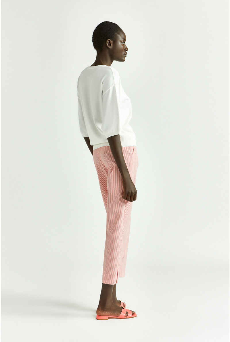 Smalle gestreepte broek