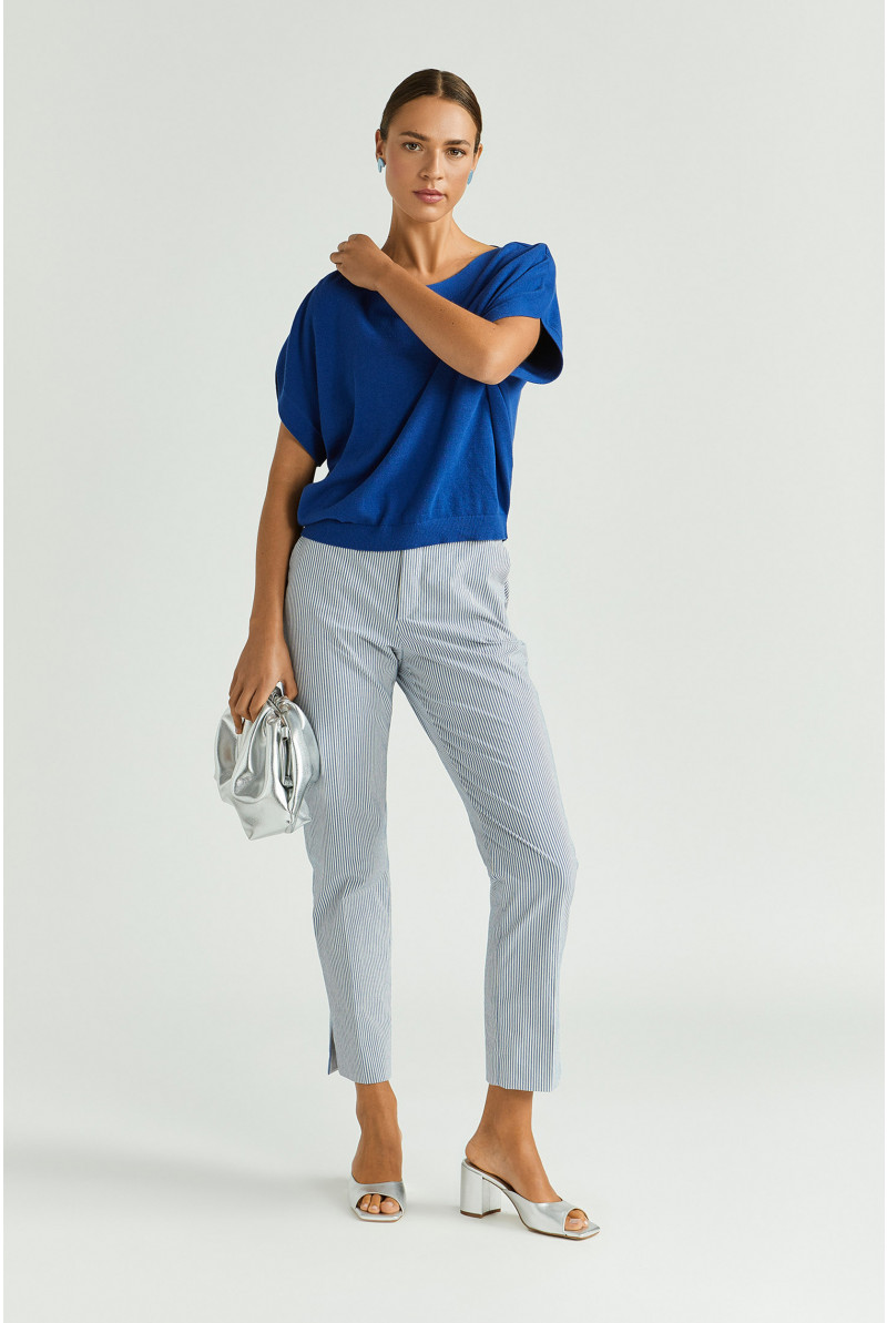 Smalle gestreepte broek