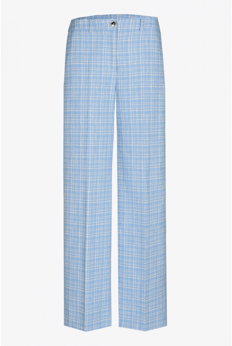Geruite broek met wijde pijpen