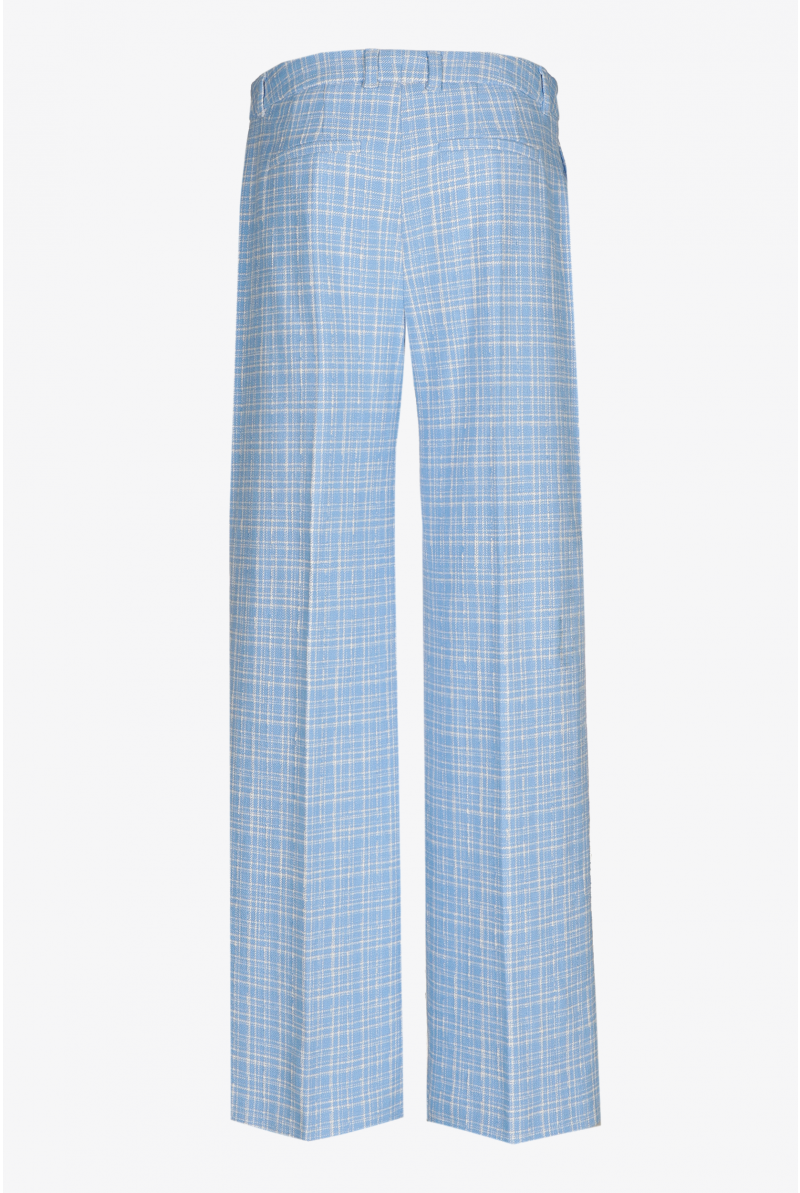 Geruite broek met wijde pijpen