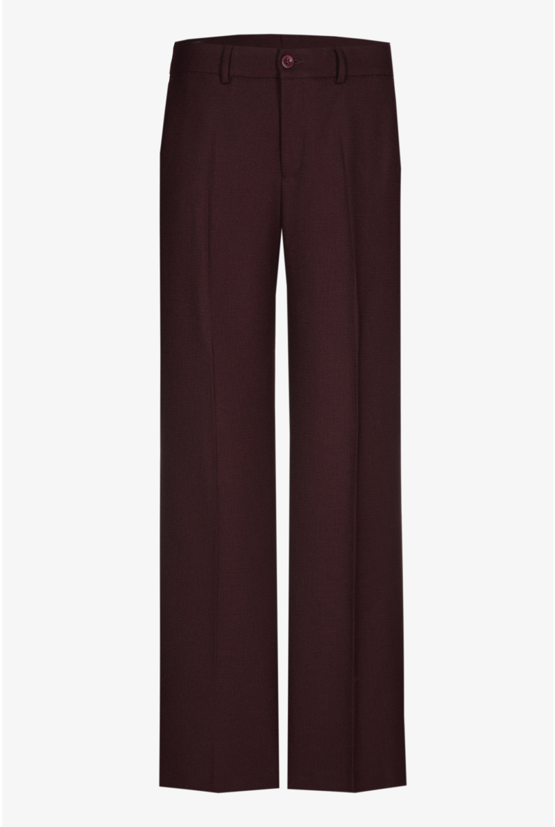 Geklede broek met wijde pijpen