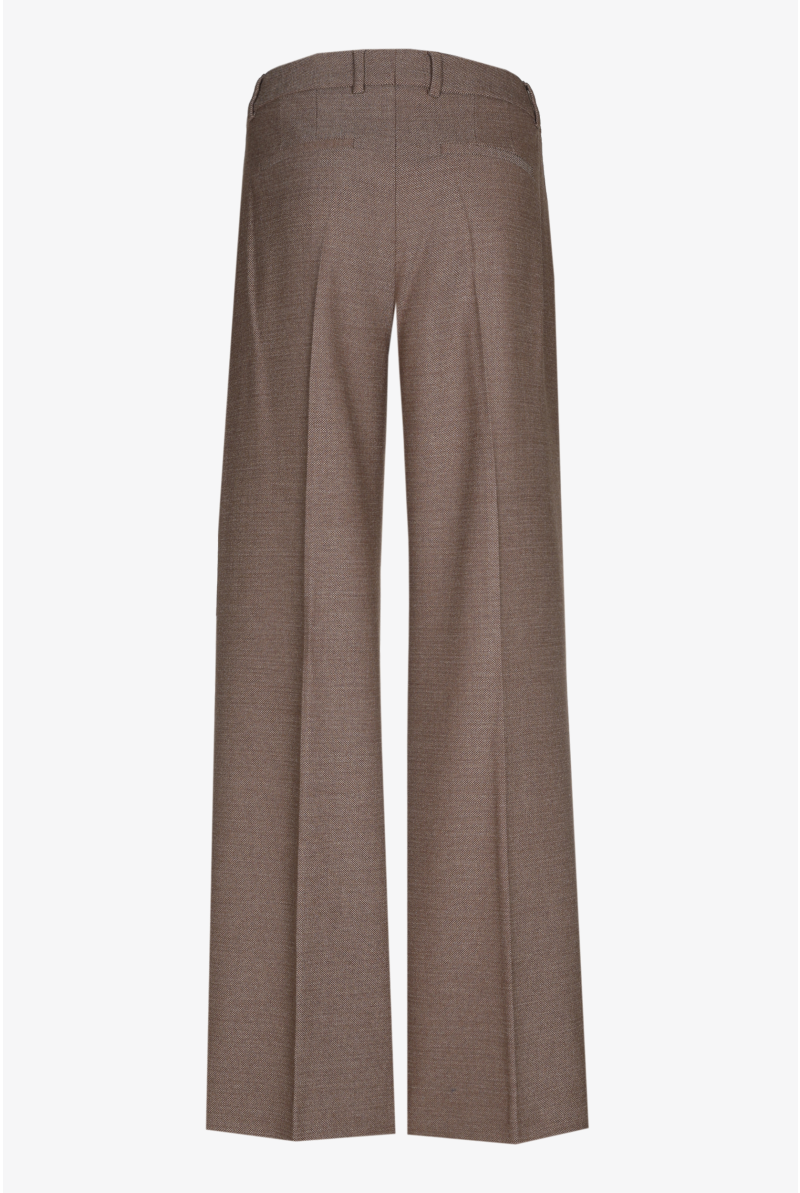 Geklede broek met wijde pijpen