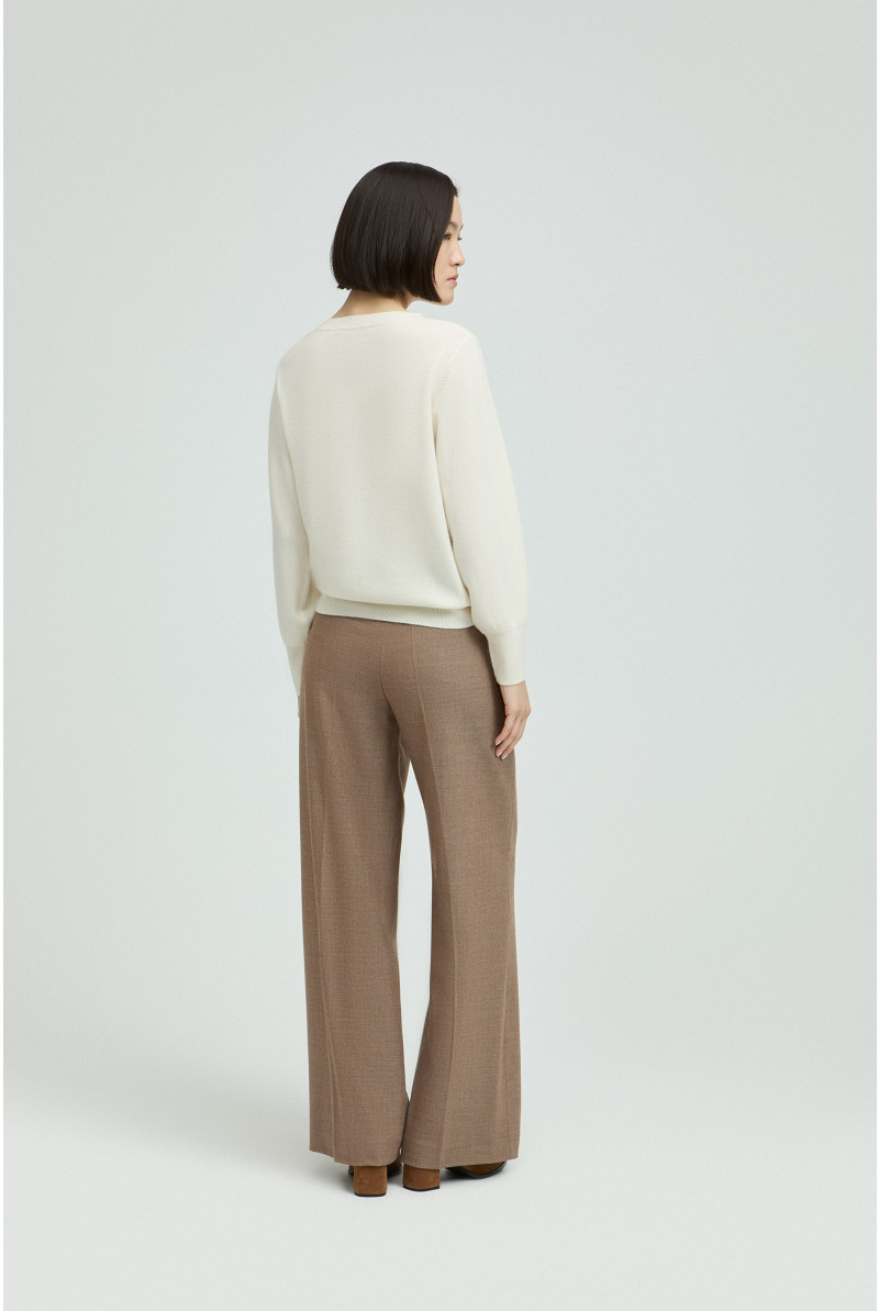 Geklede broek met wijde pijpen