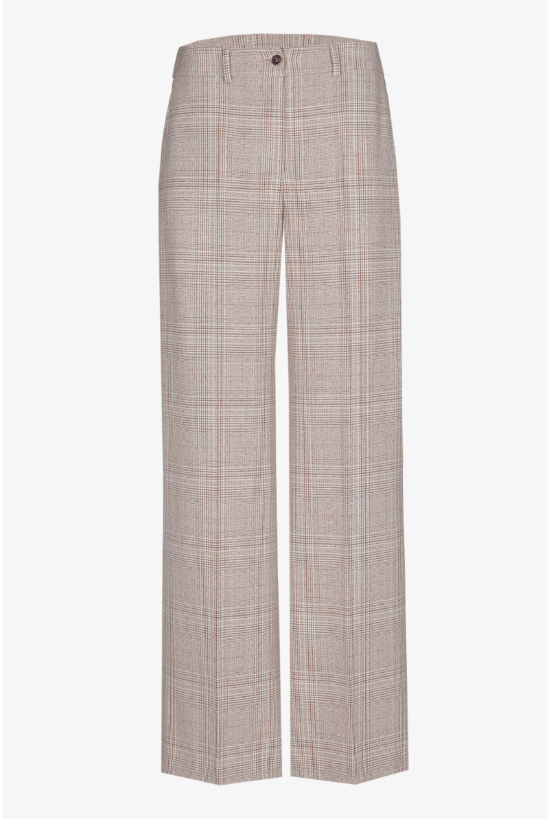 Geruite broek met rechte pijpen