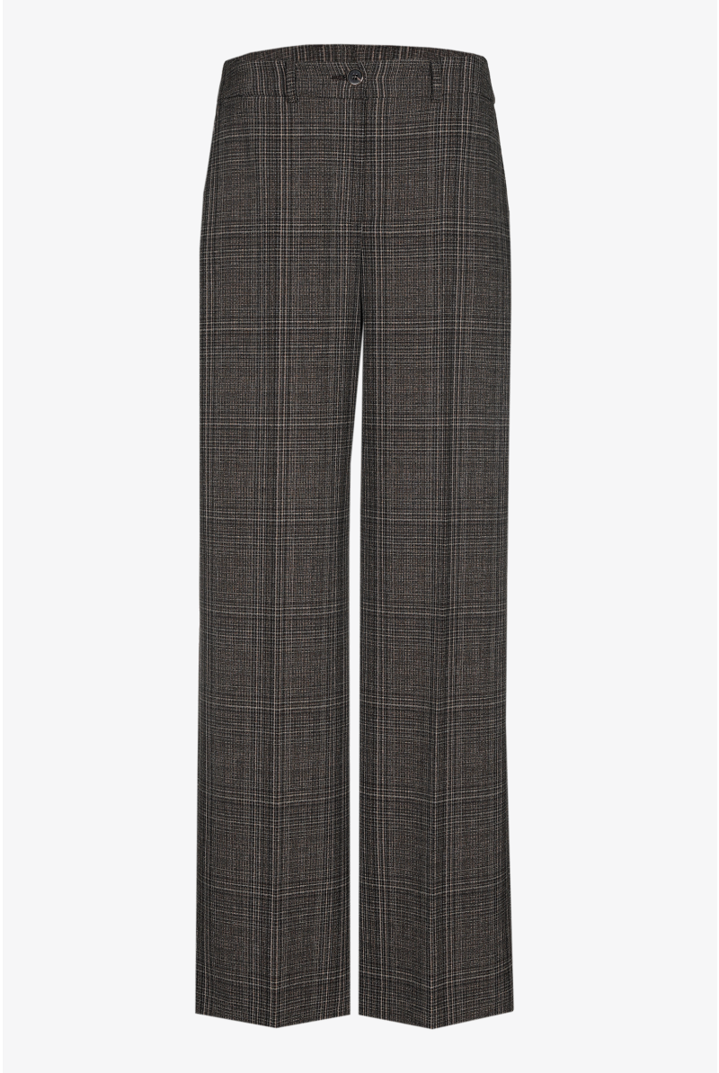 Geruite broek met rechte pijpen
