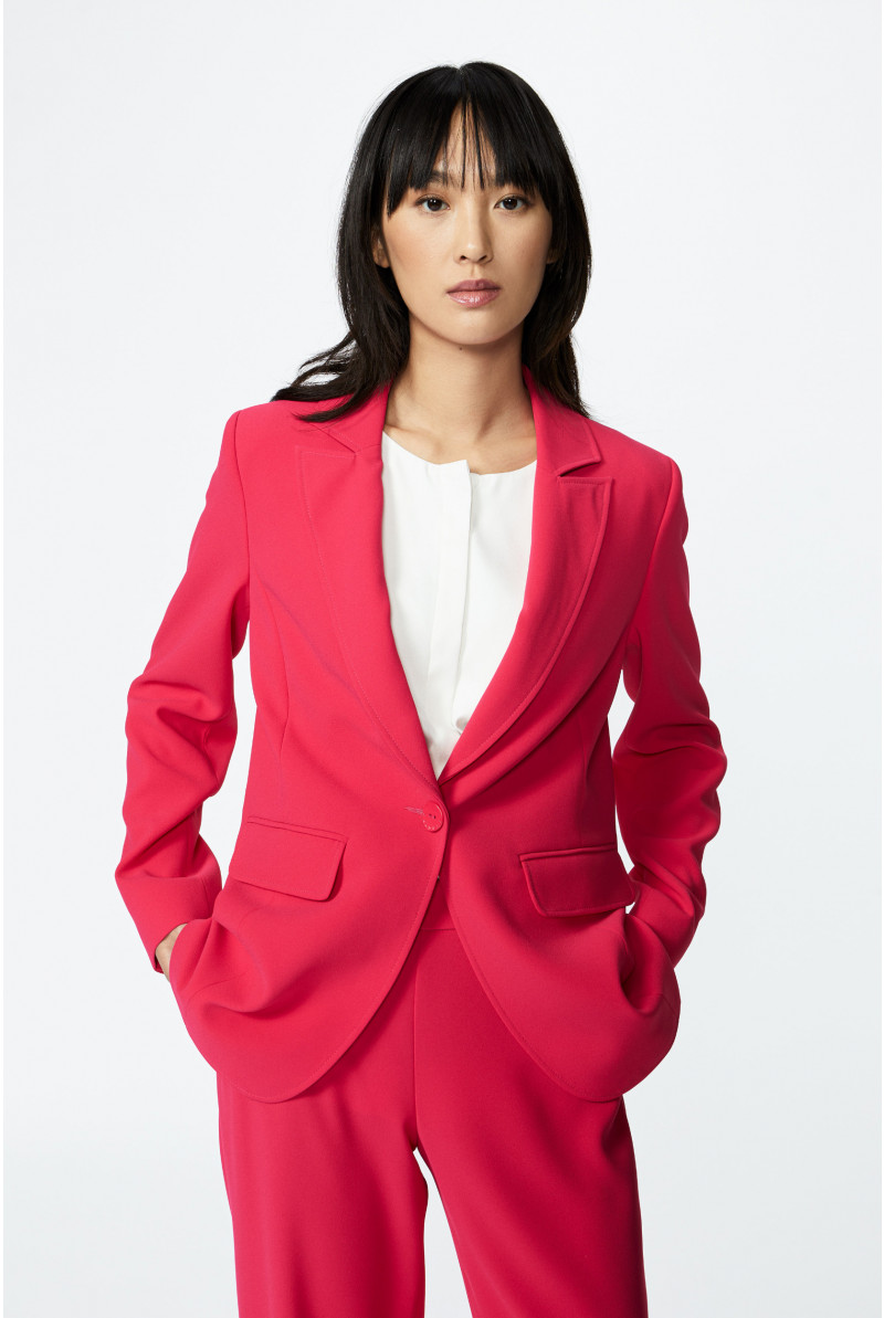 Blazer with subtly rounded hem