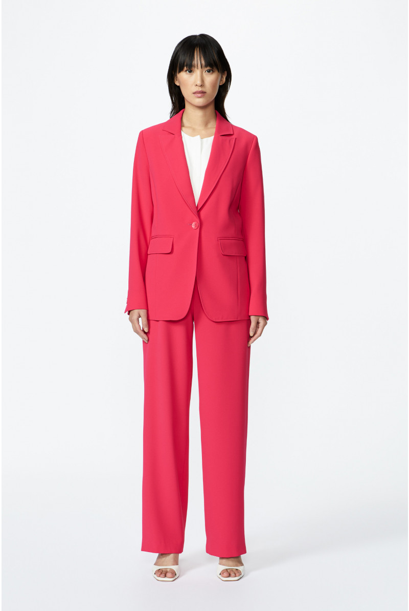 Blazer with subtly rounded hem