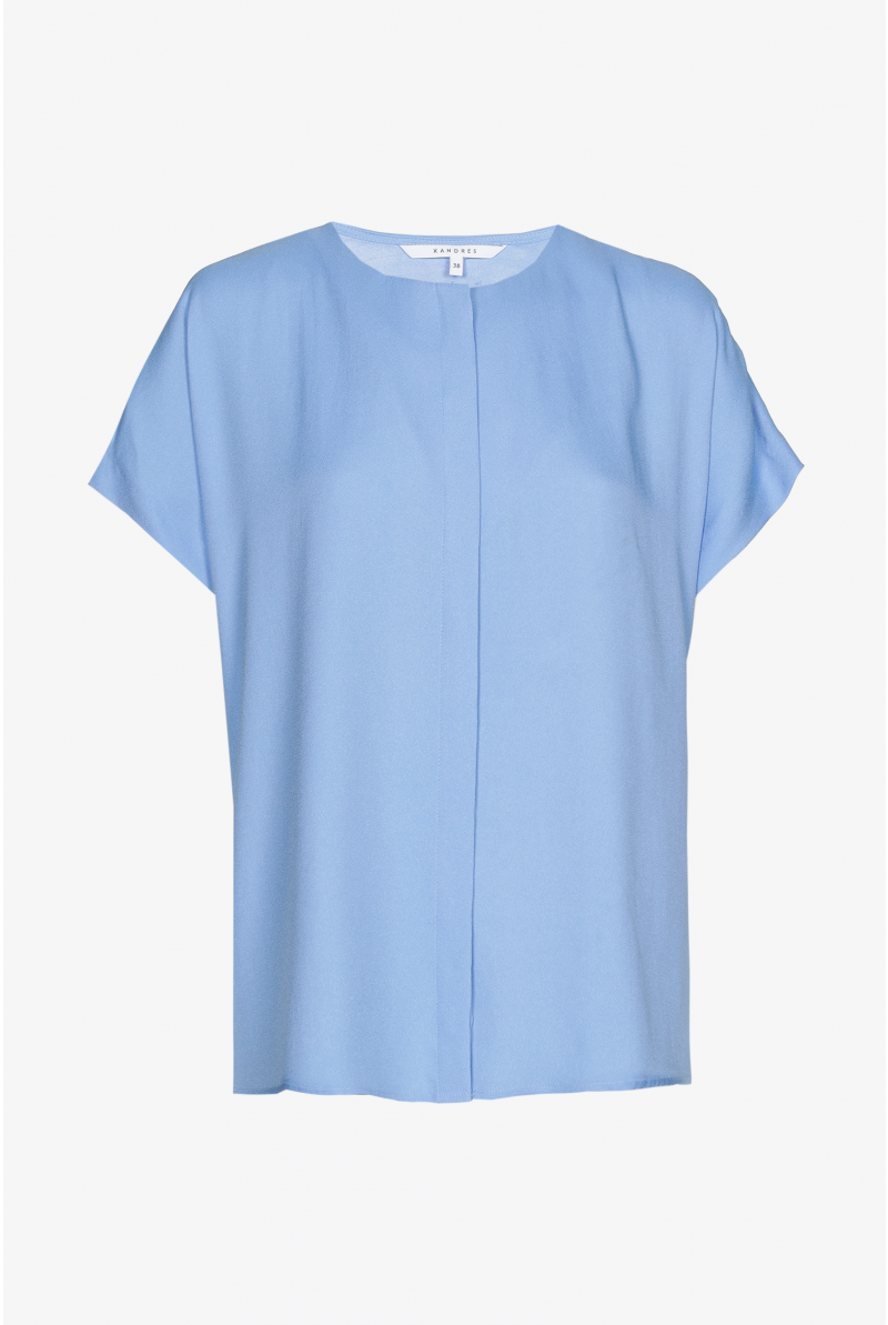 Bluse mit verdecktem Verschluss