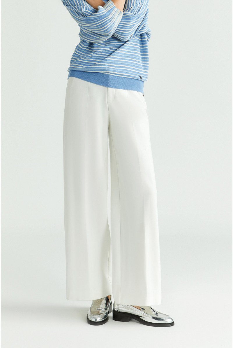 Pantalon extensible à jambes larges